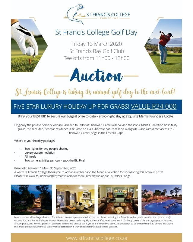 golf auction poster