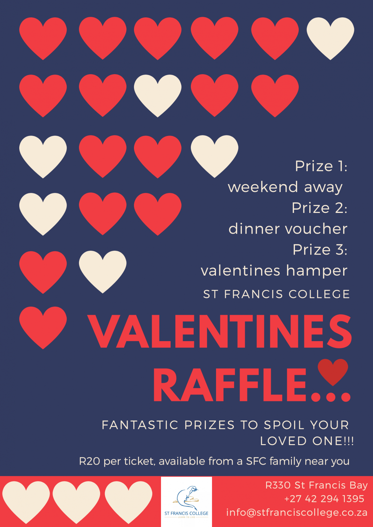 valentines raffle poster