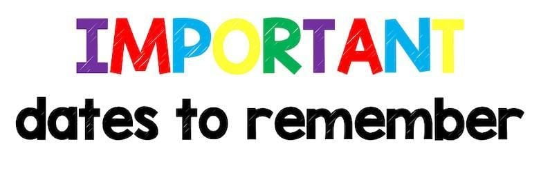 dates to remember