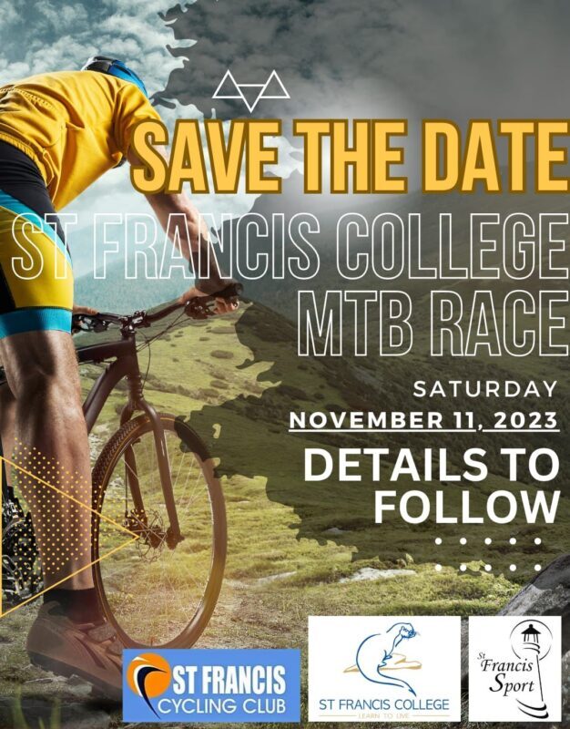 mountain bike save the date poster