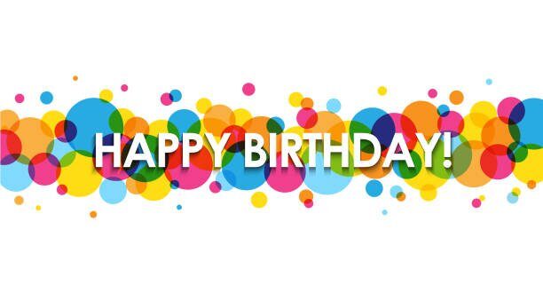 HAPPY BIRTHDAY! on background of colorful semi-transparent circles (vector)